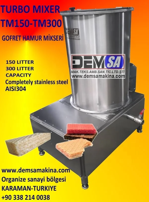 Wafer batter mixer Turbo mixer industrial wafer dough maker stainless steel hot product new model 2022 the best pirice