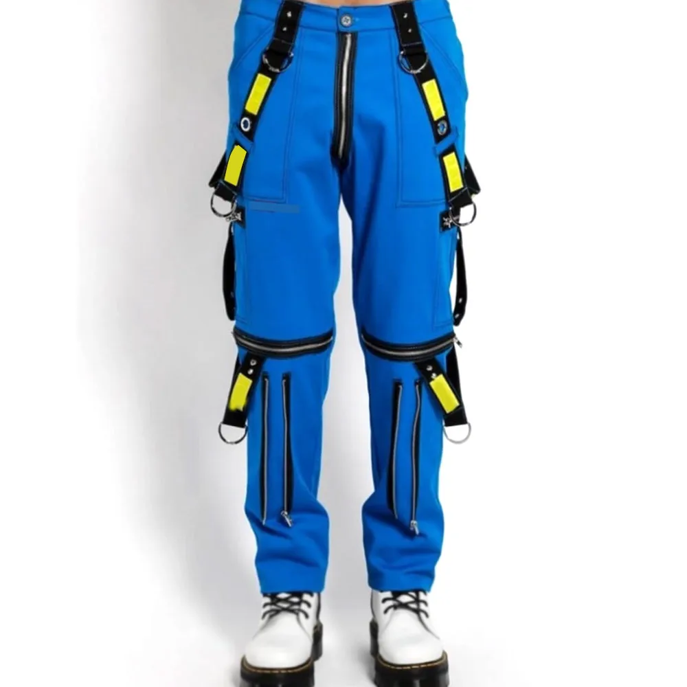 With Two Pockets Comfortable Customized New Design Fashion Cotton Gothic Pants High Street Outdoor Cotton Gothic Pants For Men