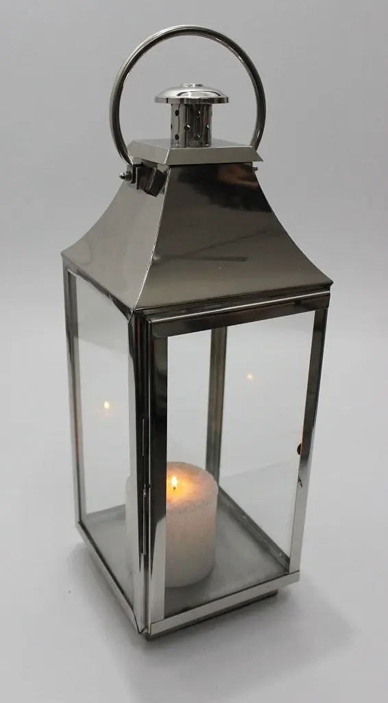 Wholesale Price Luxury Simple New Design Stainless Steel Lantern Round Cylinder Custom Nordic Christmas Decoration