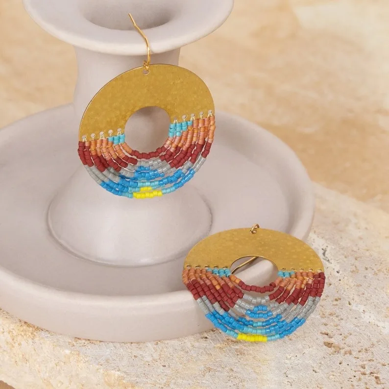 Designer Handmade Beaded Drop Earrings for Girls and Women Colorful Embroidery Trendy Fashion for Special Events Wholesale