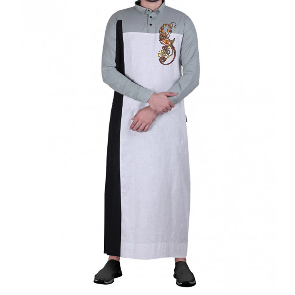 Branded Wholesale Islamic Abayas Muslim Clothing Mens Qamis Kaftan Jubba Dressed High Quality Arabic Thobes For Boys