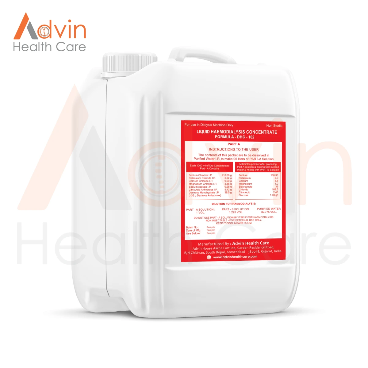 Hospital Use Hemodialysis Concentrate Solution Similar to Dialysis Acid Concentrate Solution for Transfusion Dialysis Machines