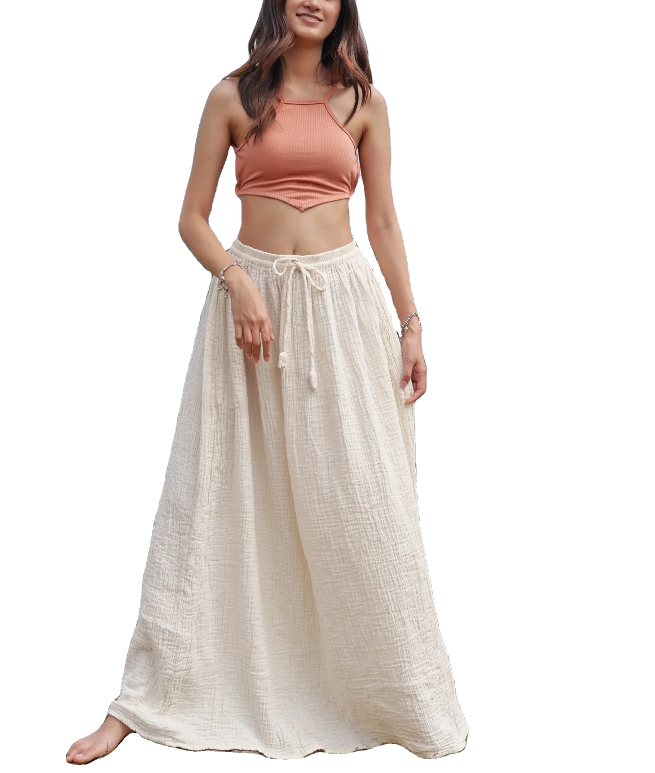 Хлопковая длинная юбка в форме Юбки Женская защищает от тепла солнечного света и хорошо вентилирует при ношении тайского изделия