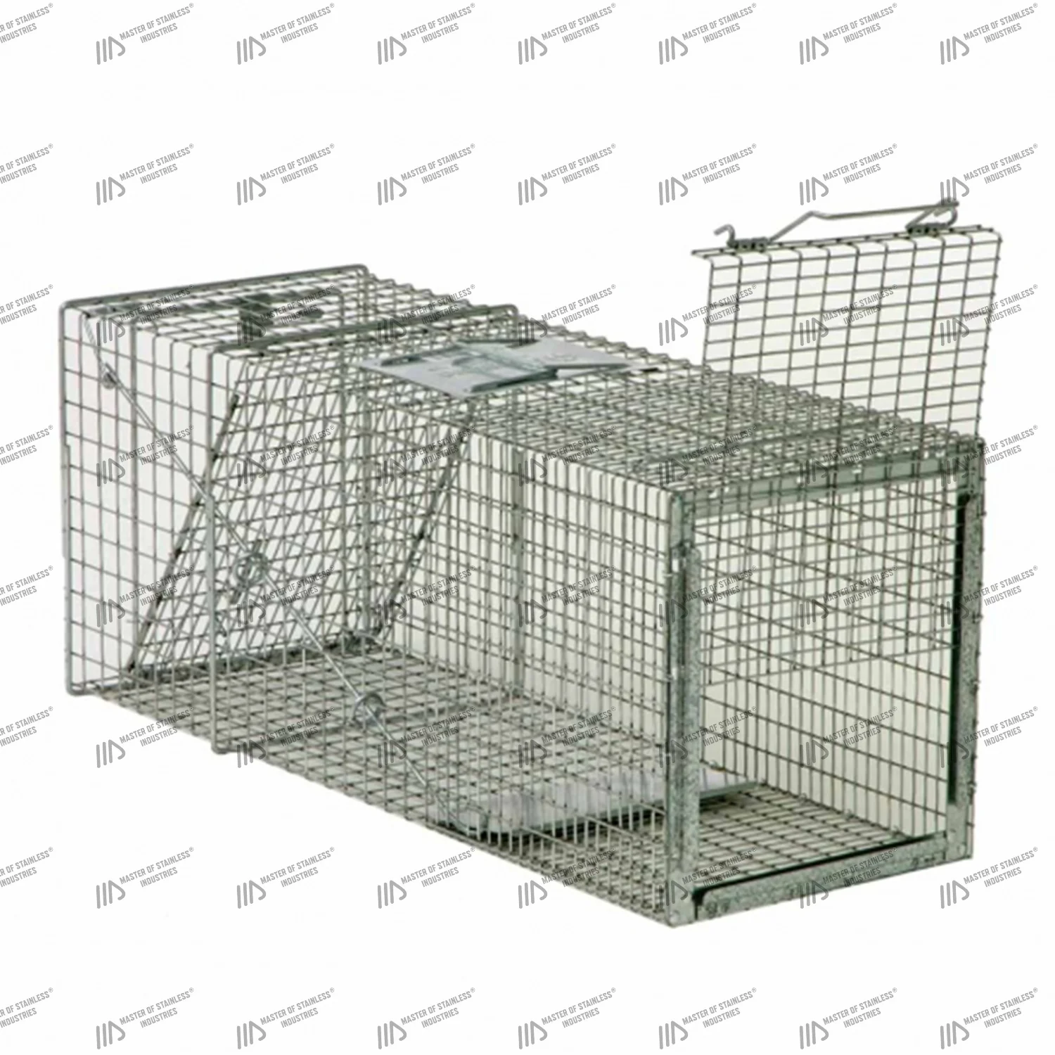 Складная Высококачественная клетка для ловушки кошек 79x29x32 оцинкованная стальная Автоматическая ловушка ловли животных оборудование контроля