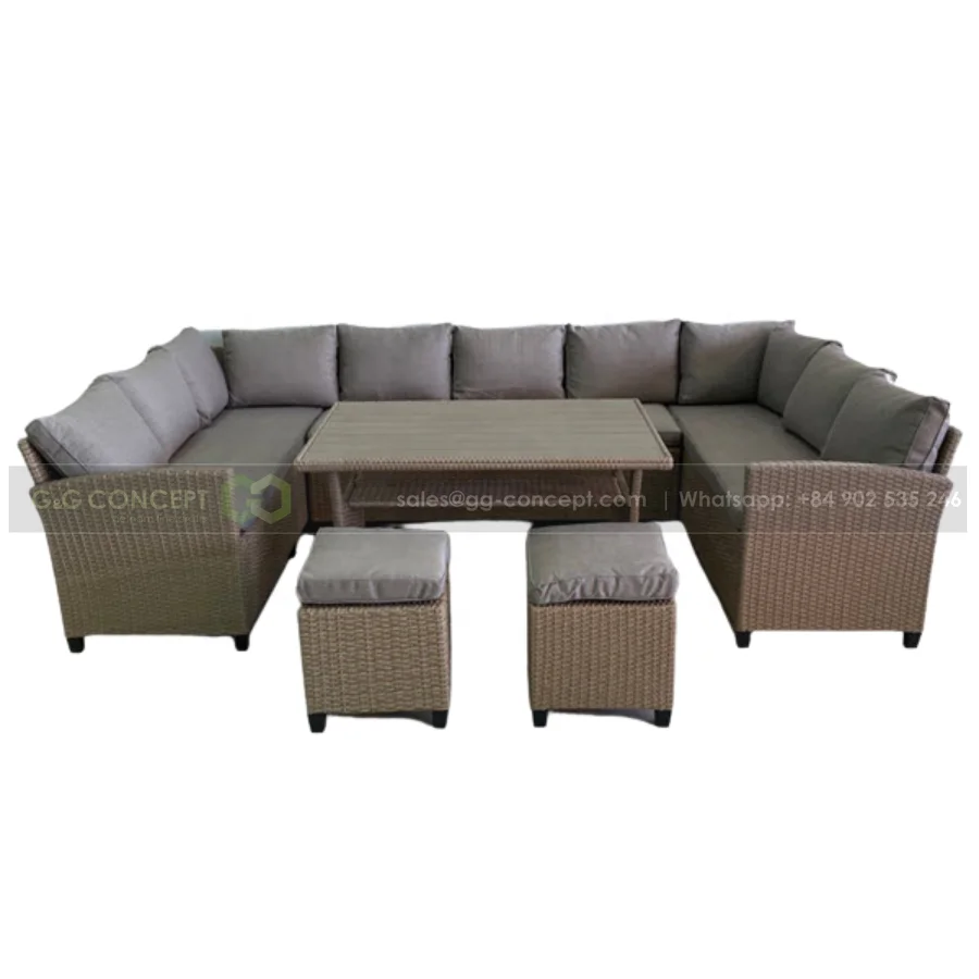 Wicker Furniture Outdoor Indoor Set Corner And Armchair For Sofa Set With Cushion And Table Buy At Cheap Price In Bulk