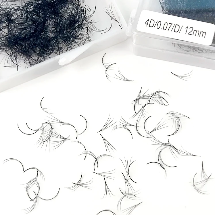 Высококачественный PBT Fibre Loose для наращивания ресниц 4D 1000 готовый веер для ресниц с заостренным основанием оптовая цена OEM Vietnam