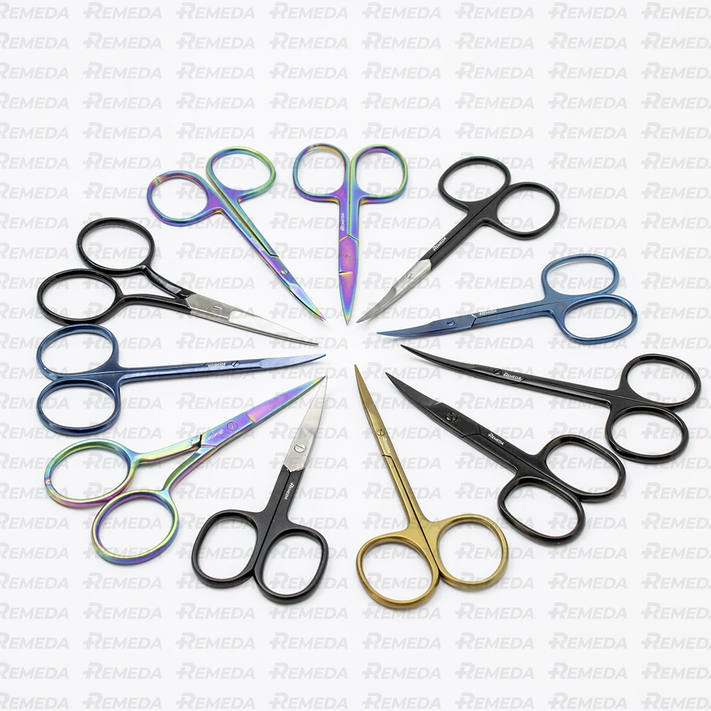 REMEDA Professional Manicure Nail Scissors Factory Best Quality Cuticle Russian Nail Scissors Sharp and Blunt Edges