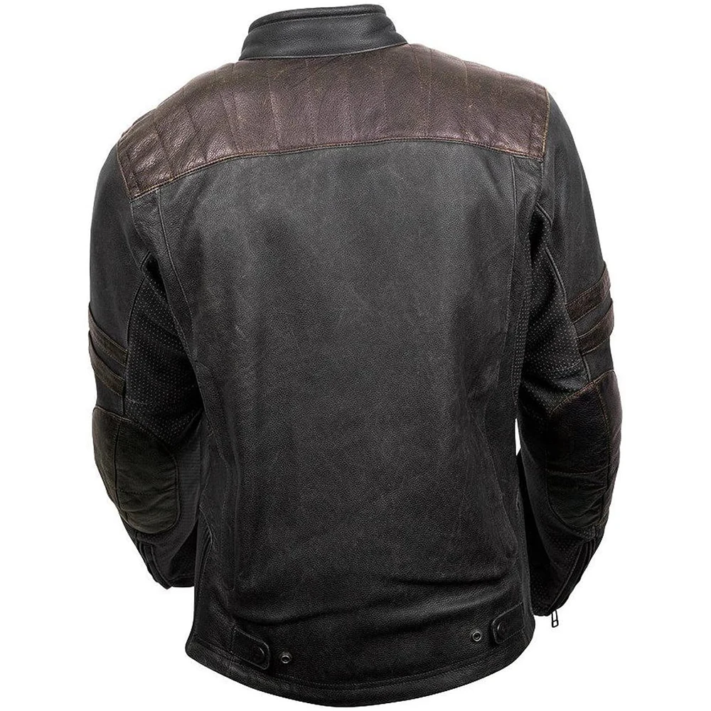 CE Approved Protected Waterproof Windproof Motorcycle Leather Jackets Custom Color Leather Motorbike Jacket