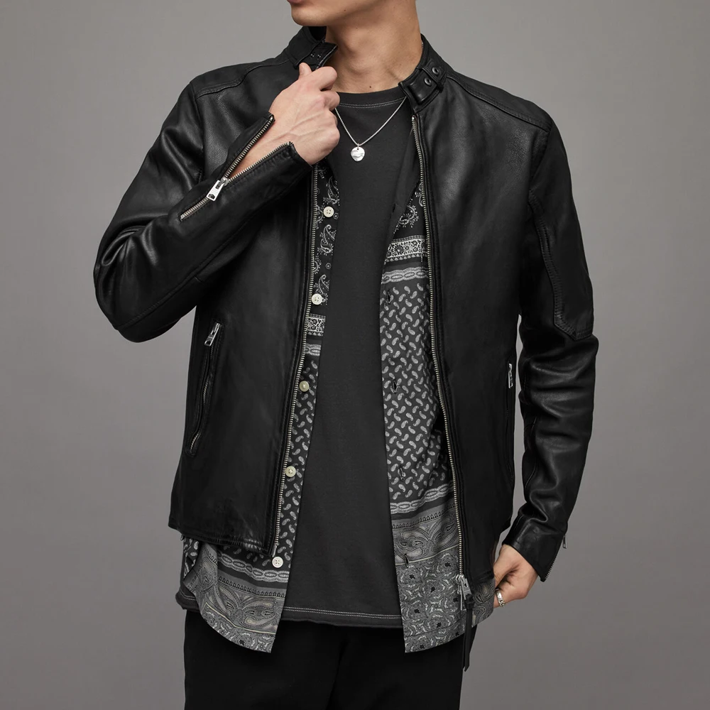 2023 Pakistan Man leather jacket cheap winter leather jacket for men/100% Real Leather jacket