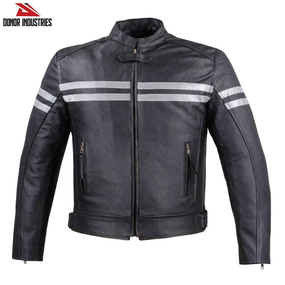 2023 Good-Looking Best Selling Motorbike Leather Jacket,  Fashion Racing Motorbike Padded Leather Jacket For Men