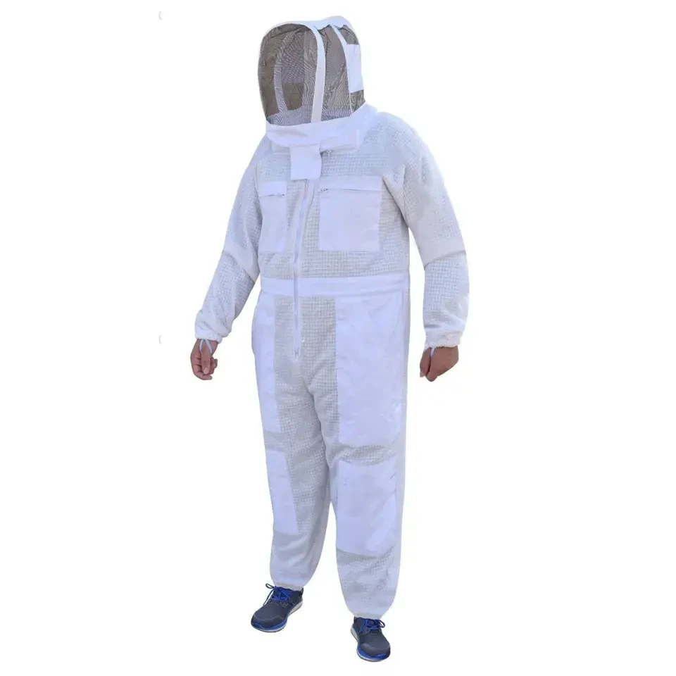 Cotton Coverall Hooded Beekeeping Ventilated Beekeepers Protective Clothing Honey Bee Clothes Suit For Beekeepers High Quality