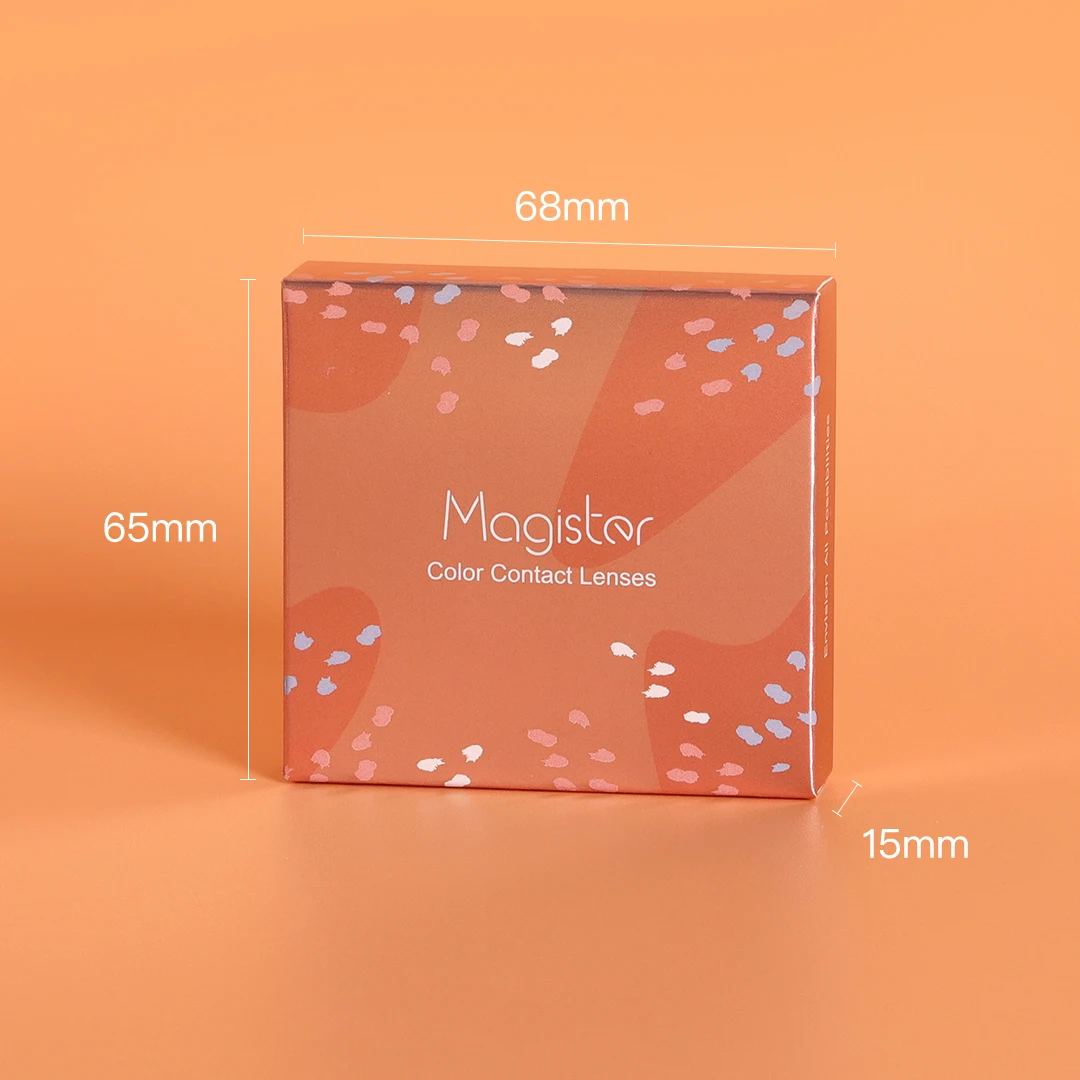 OEM Logo Eyes Lens Box 3 Tone Colored Contact Lenses Wholesale 12 Colors Magister Contacts Natural Lentes de Contacto Custom Box