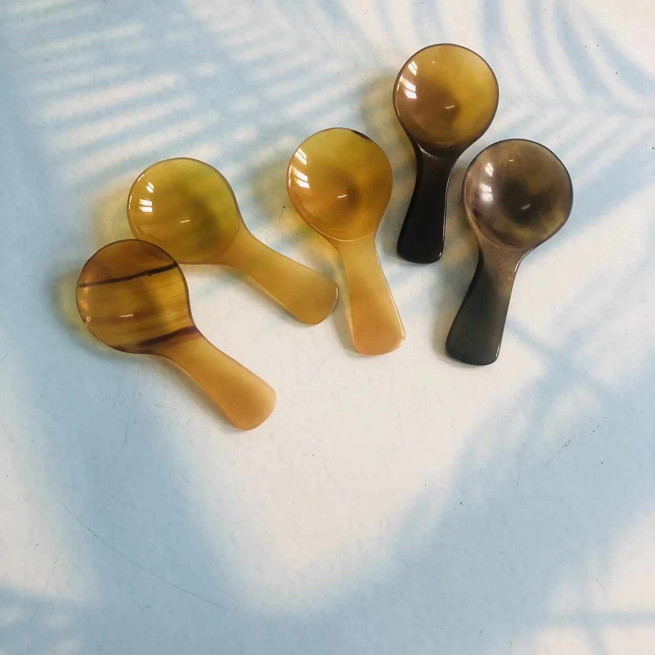 Многоразовая ложка из натурального рога буйвола 8 5x3 5 см посуда Экологически чистая кухонная утварь Сервировочная ручная работа изготовленная VITRAPRO