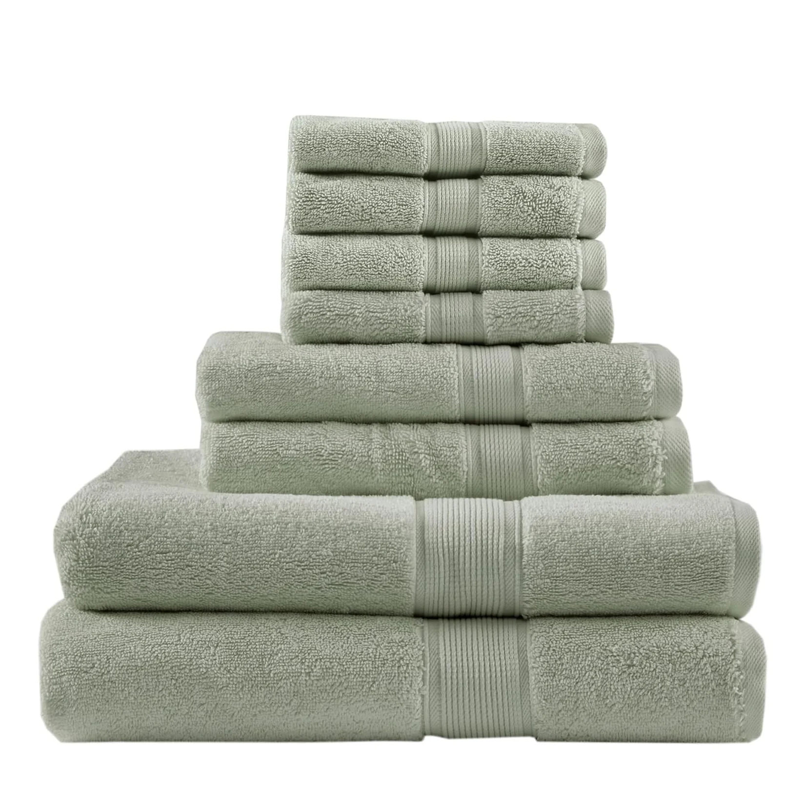 Однотонные 100% хлопковые мягкие высоковпитывающие Роскошные прочные ультратонкие банные полотенца с вашим логотипом комплект из 8 предметов