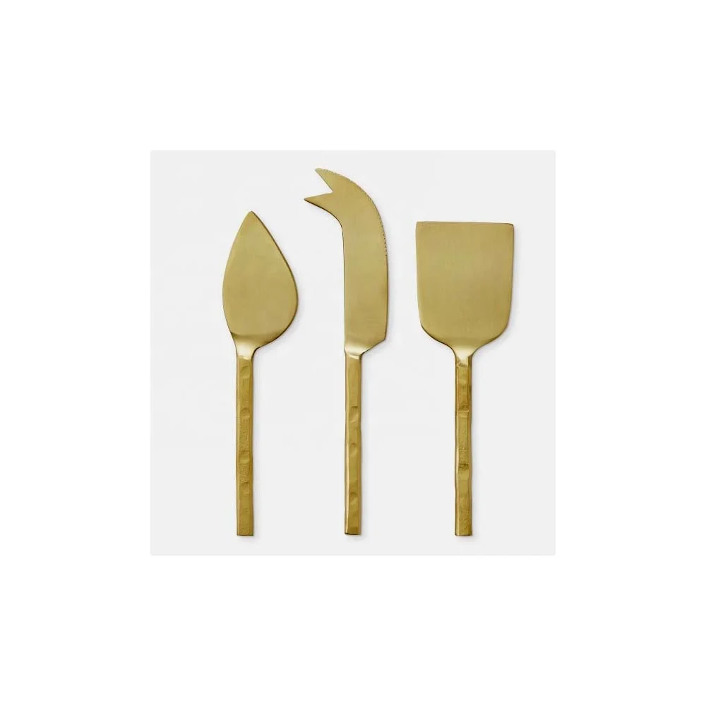 Factory supply black red Gold Silver Stainless Steel Spreader with Silver Solid Handle cheese spreader set