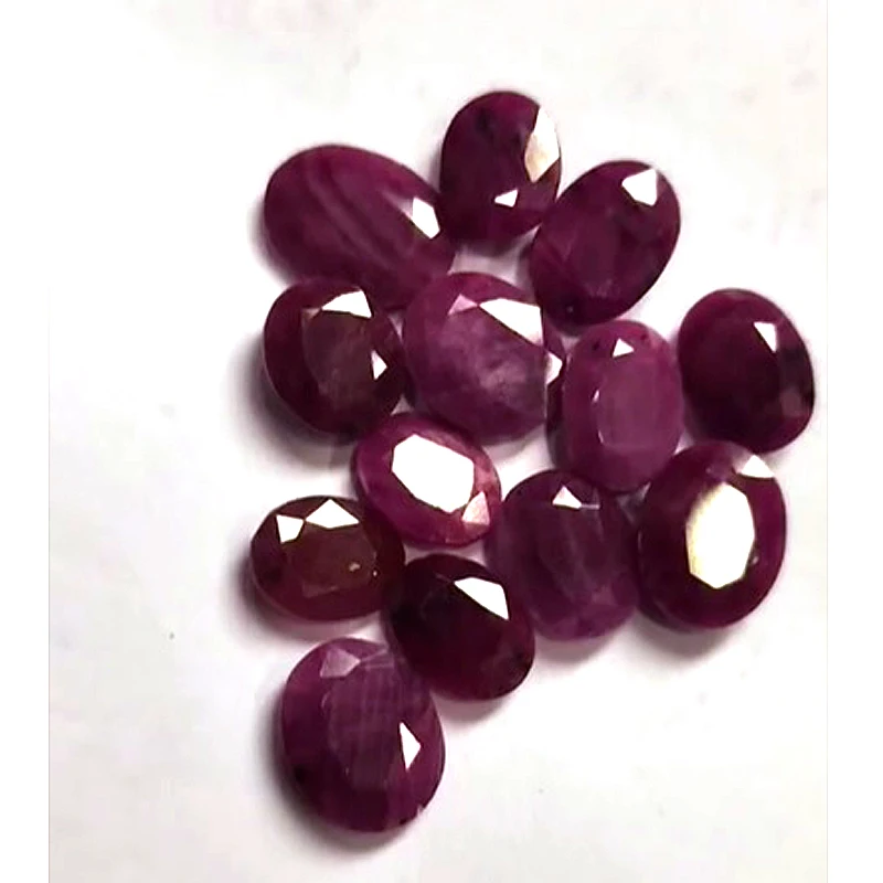 13 pcs Of Natural Ruby 10-14mm Oval facet 65 cts lot Iroc Sales High Quality Ruby Loose Gemstone for jewellery making