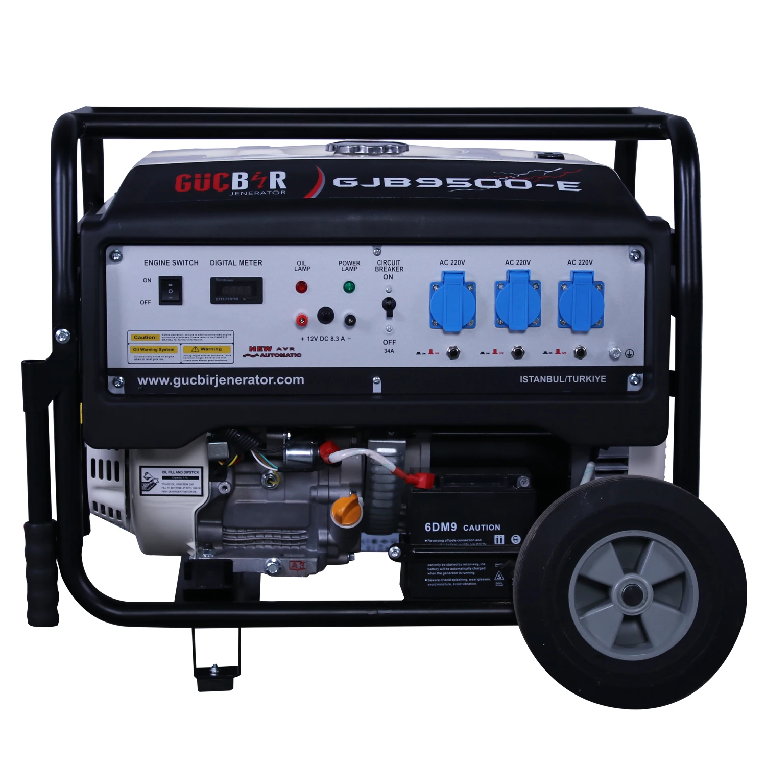 GJB7500E 5KW GASOLINE PORTABLE GENERATOR SINGLE PHASE 6,5KVA  Genset Generator Alternator Kw Power Generator Datakom Energy DC