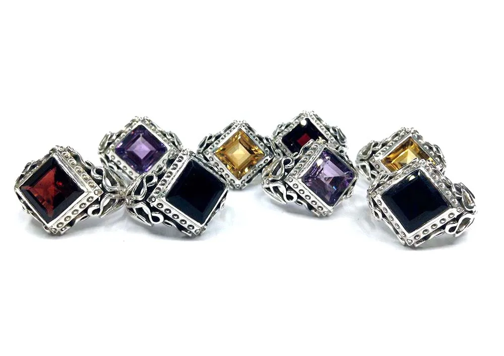 Luxury Fashionable 925 Sterling Silver Mix Gemstone Attractive Charm Classic Women Wear Silver Turkish Ring