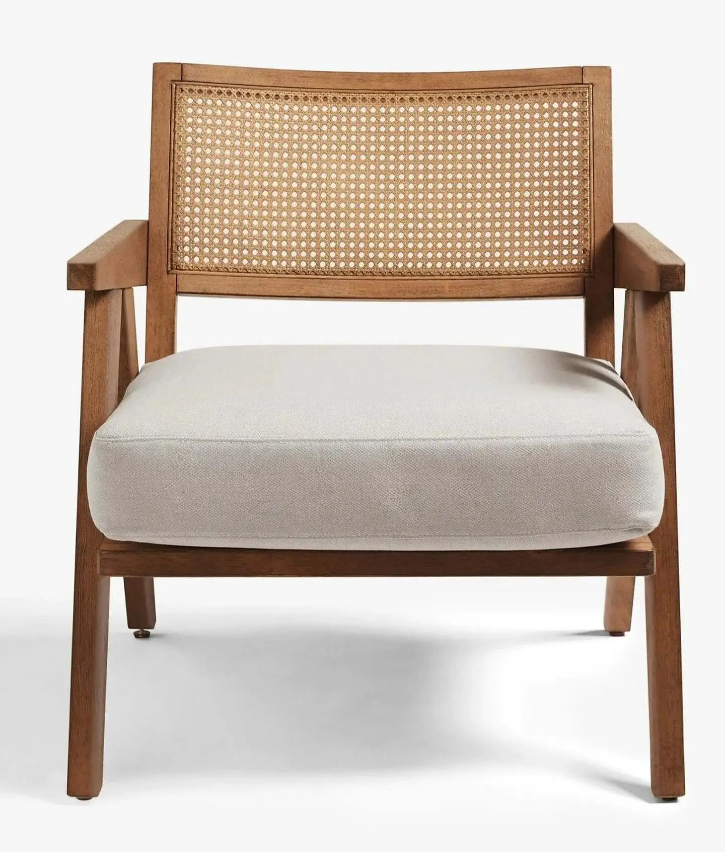 Restaurant Outdoor Garden Wood Chair Nordic Cafe Armchair Living Room Balcony Lounge Wooden Wicker Rattan Back Dining Chairs OEM