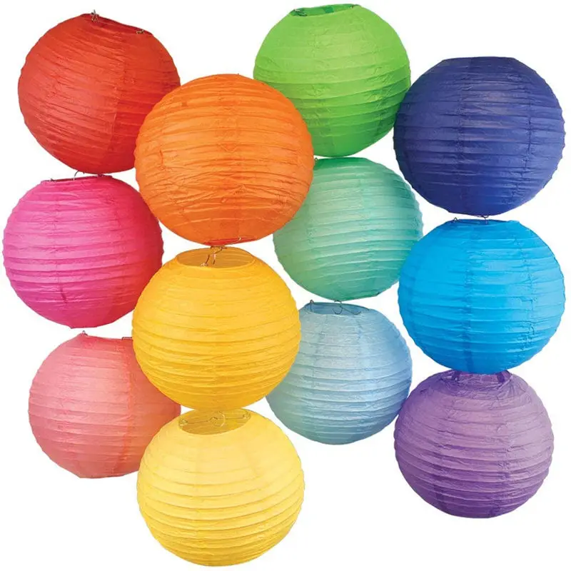 Wholesale Hot Air Balloon Rainbow Paper Lanterns Wedding Birthday Engagement Christmas Party Decoration