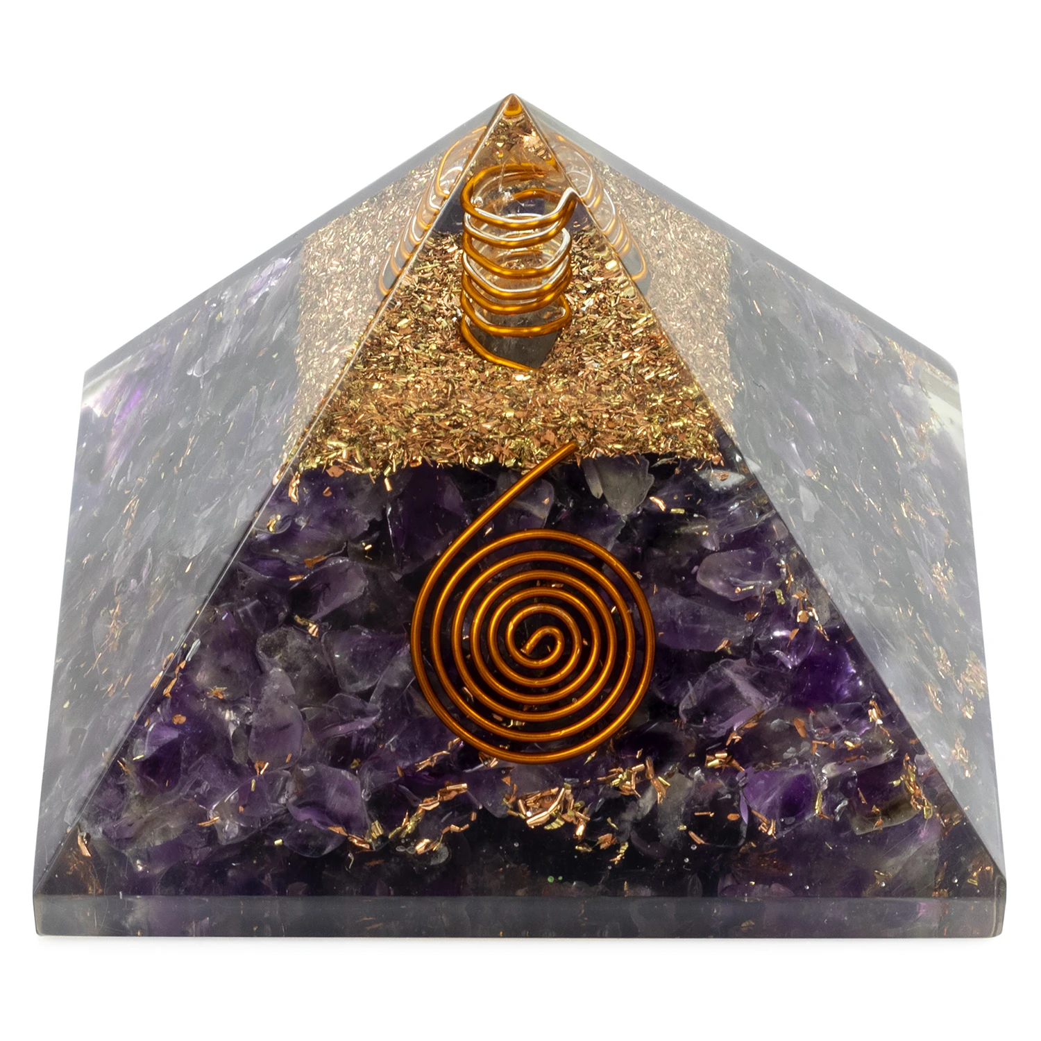 High Quality Natural Stone Amethyst Orgonite Pyramid for Sale Gemstone Orgone Pyramid for Wholesale