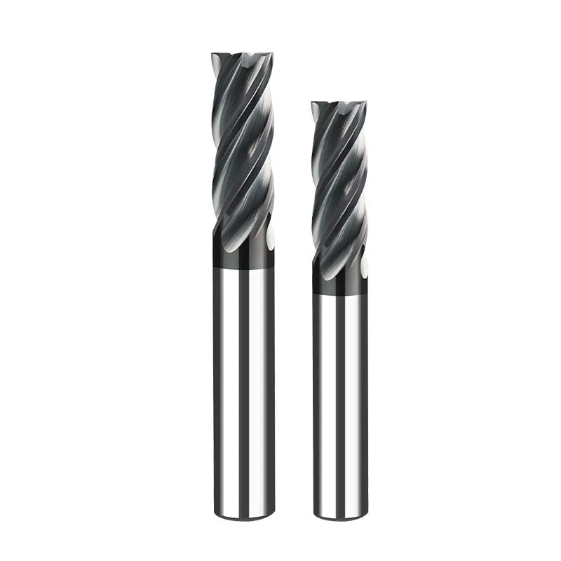 Manufacture Wholesale Carbide End Mill for Steel Square Endmill TiSiN Coating Metal Cutting Tools HRC55 Solid