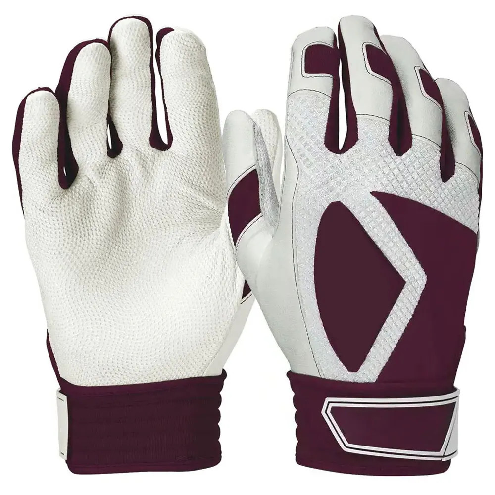 Hot Selling Custom Color Best Quality Softball Batting Gloves Custom Breathable Baseball Batting Gloves