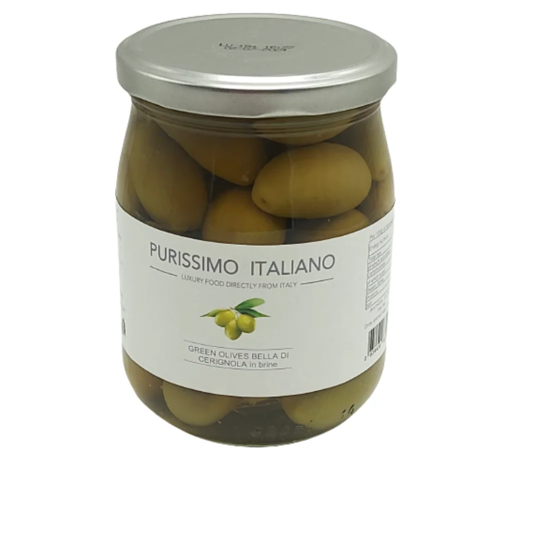 Guaranteed Italian quality 580ml Bella di Cerignola 580g in Brine for luxury restaurants, hotels and shops