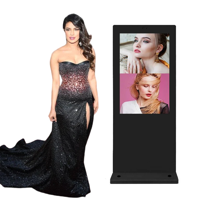 Manufacture Weatherproof Double Sided 65 inches Infokiosk outdoor non-touch digital signage for advertise