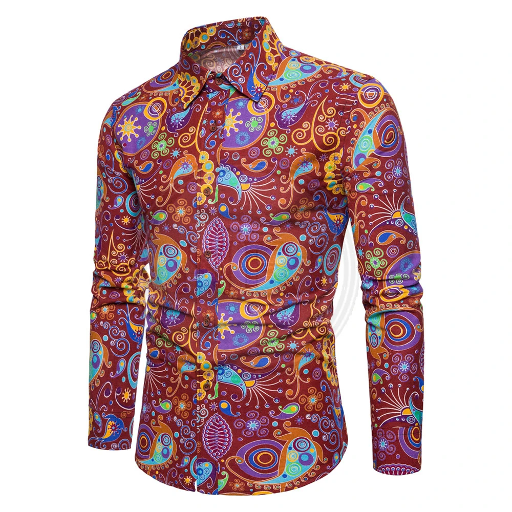 Mens sublimated / printed Best Selling Cheap OEM long Sleeve with Print Men CASUAL Winter Cotton made dress Fashionable shirts