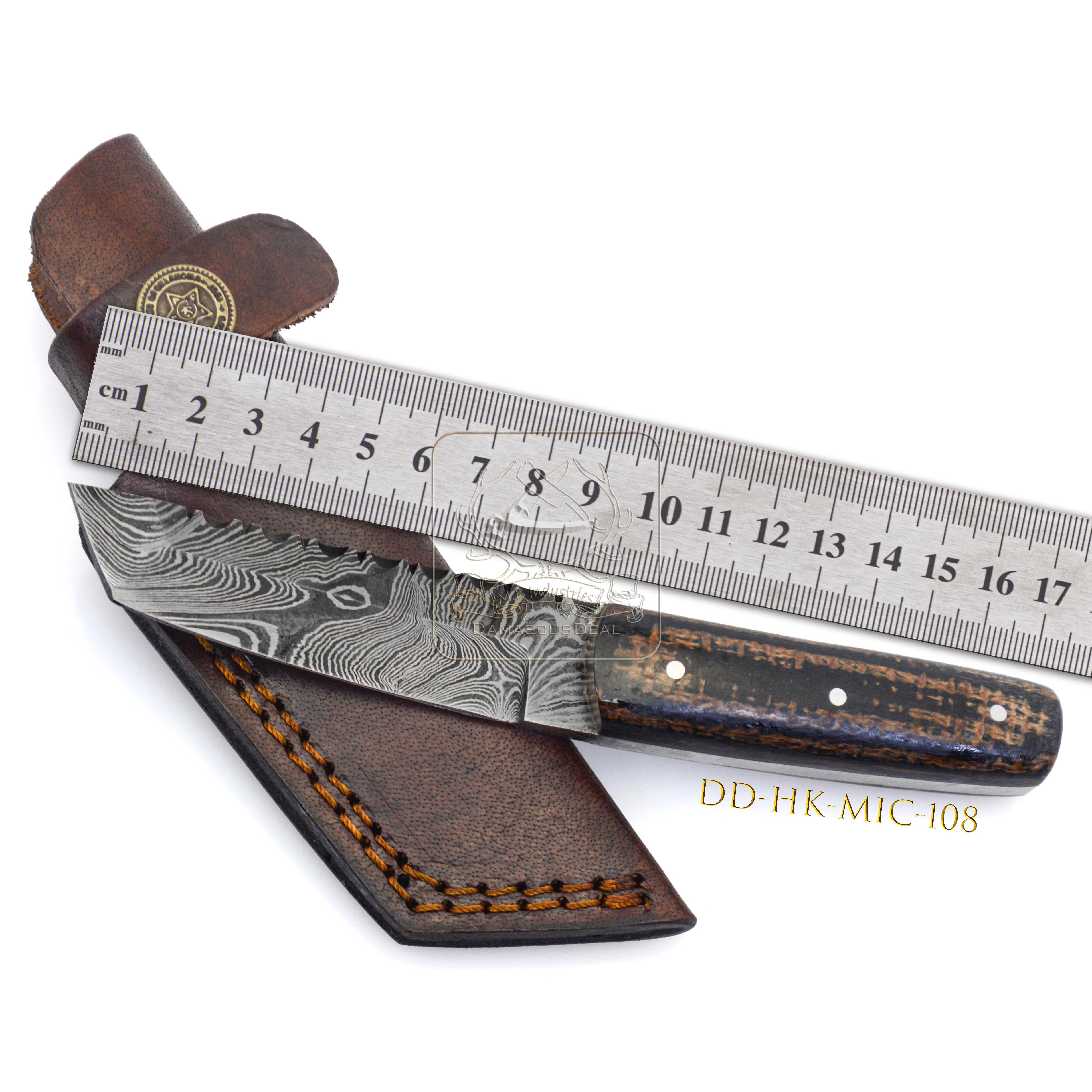 Hot Selling DD-HK-MIC-103 Damascus Steel Hunting Knife 192 Layers Outdoor Bushcraft Camping Survival Sword Micarta G10 Handle