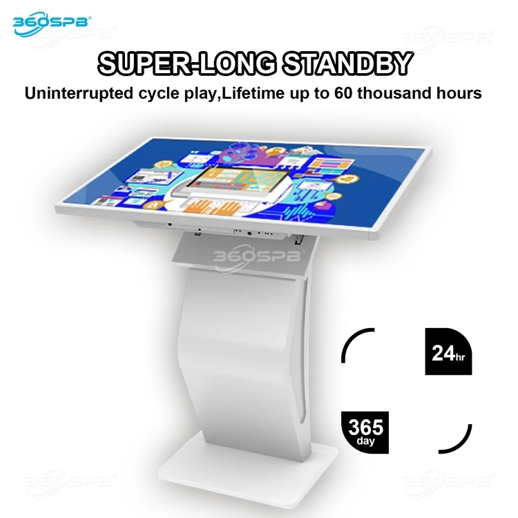 360SPB ITK55S Horizontal Advertising Machine Floor Query Machine All In One Machine Touch Screens Kiosk For Self-service Display