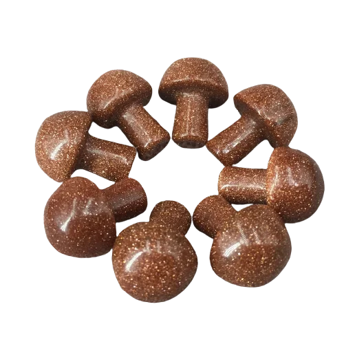 High quality crystal mushroom red goldstone Gua Sha Body Natural Scraping Massage Tool Facial gemstone mushroom Wholesale