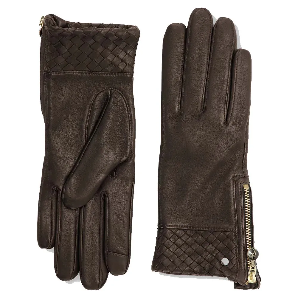 100% Genuine Sheep Skin Leather Glove Custom Logo Leather Winter Lined Gloves Custom