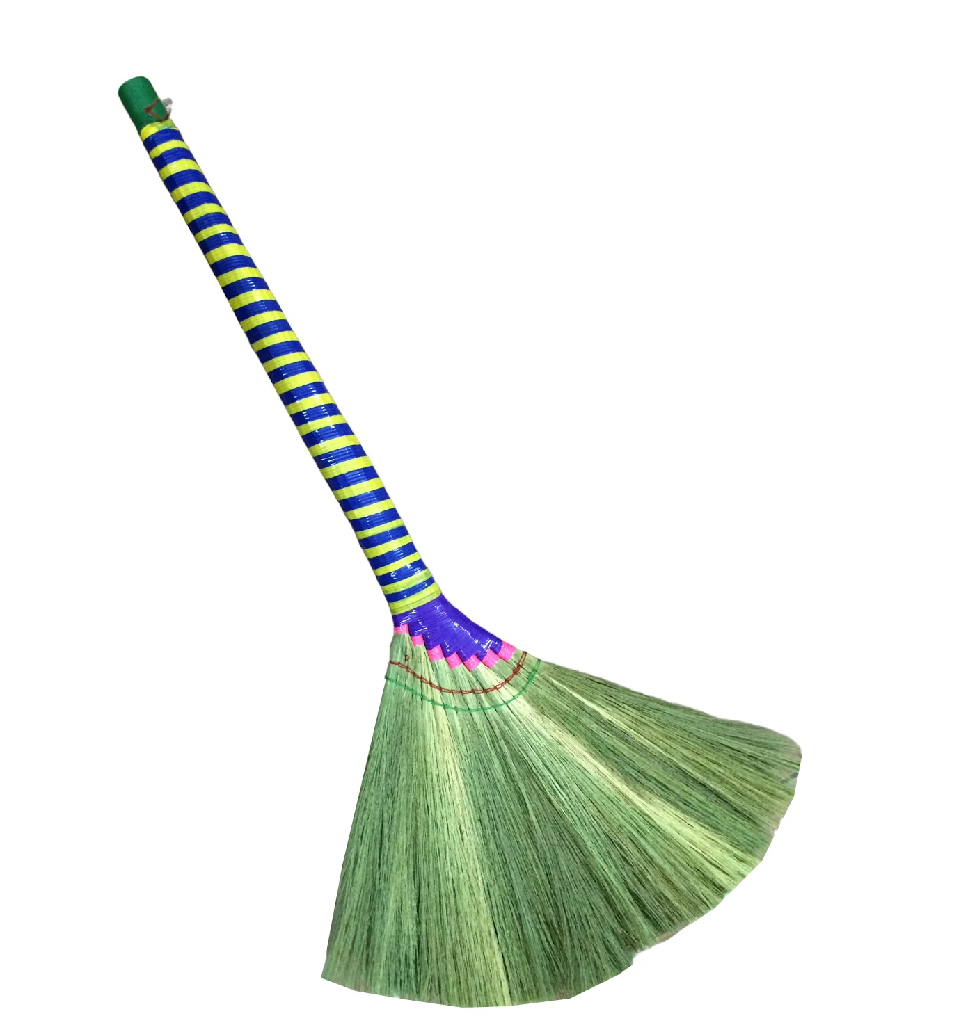 High Quality Wholesale Vietnam Grass Broom With Colorful Long Handle Whatsapp: +84945341077