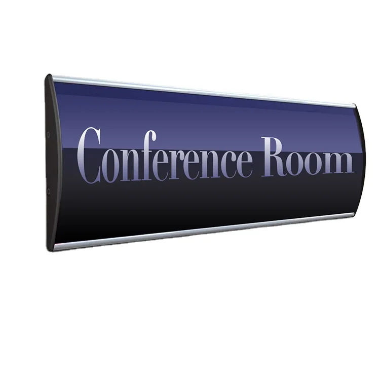 Extruded aluminum K curved door sign