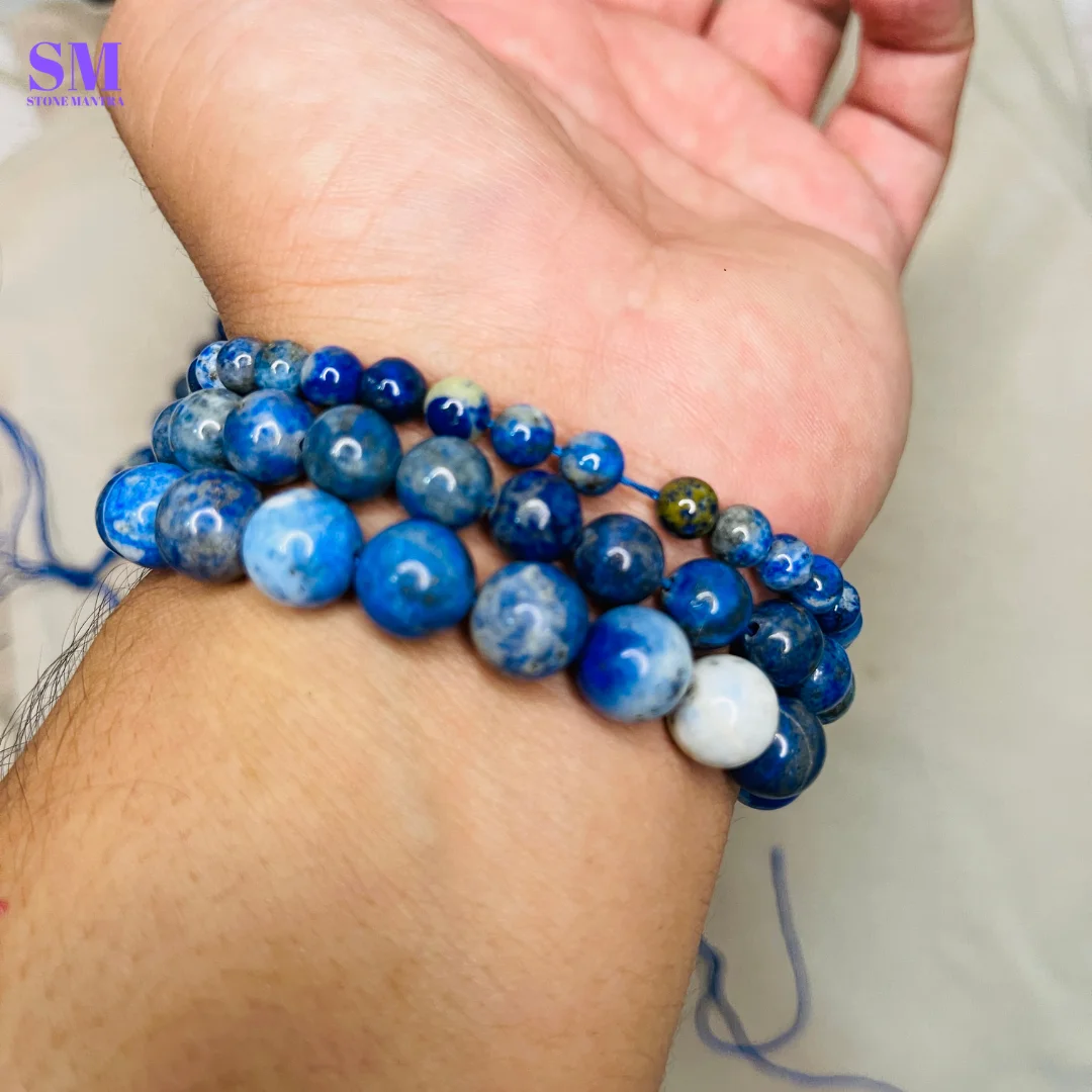 Blue Lapis Lazuli Natural Stone Beads Strand 8mm AAA Quality Gemstone beads supplier From India