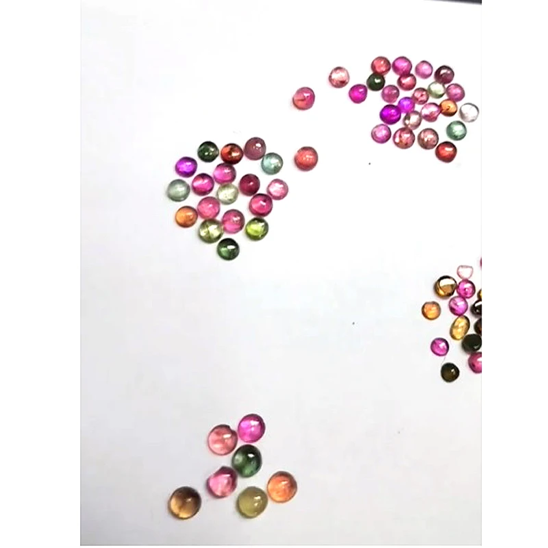 980 Pcs of Natural Multi tourmaline 4x3mm 6x4mm 7x5mm 8x6mm 9x7mm Oval 3mm 4mm 5mm 6mm Cabochon 652 cts lot Iroc Sales US$304