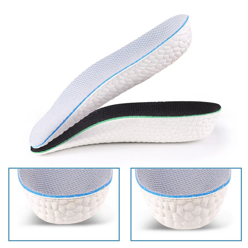Adjustable Invisible 1.5CM Heighten Insoles Shoe Lift Heels Padded Increasing Popcorn Insoles Half