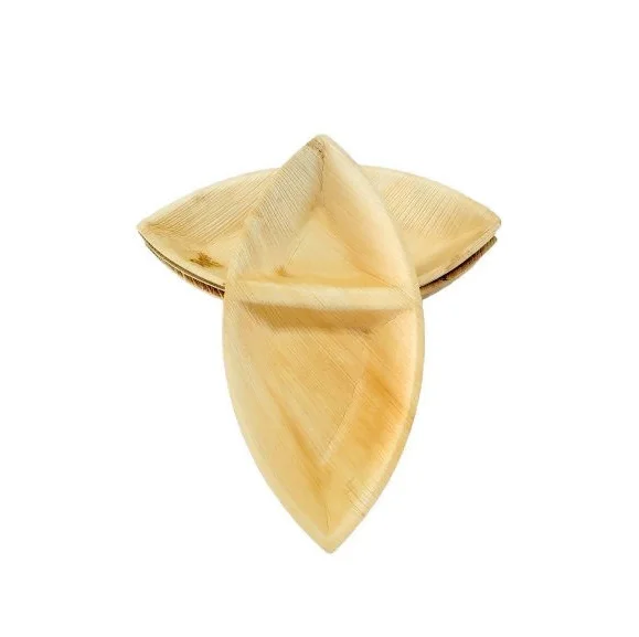 Высококачественные 9-дюймовые глазные тарелки для соуса Арека с двумя отделениями десертной порции оптом при термоусадочной упаковке