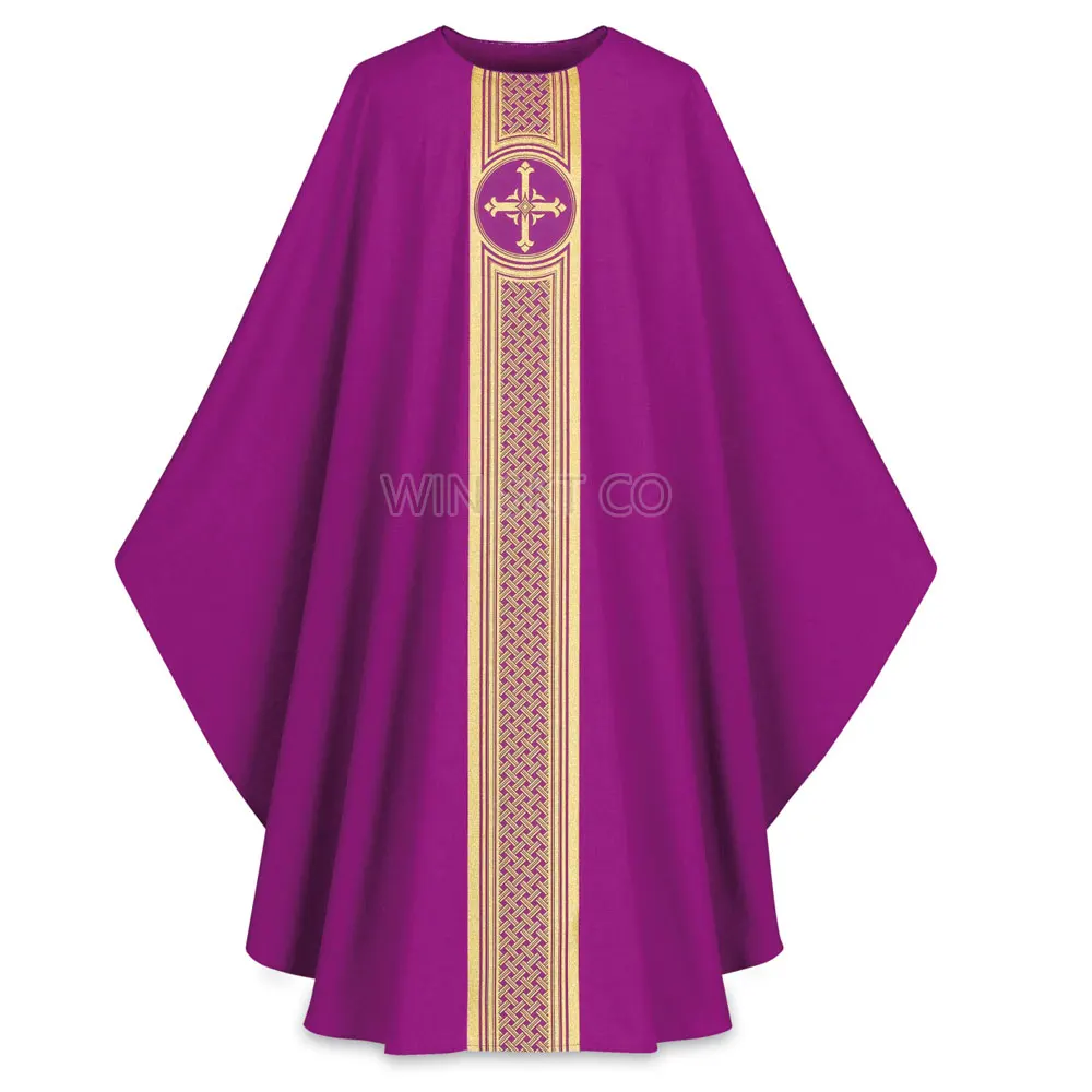 Church Priest Chasuble Embroidered Vestments For Sale Hot Sale Embroidery Chasuble