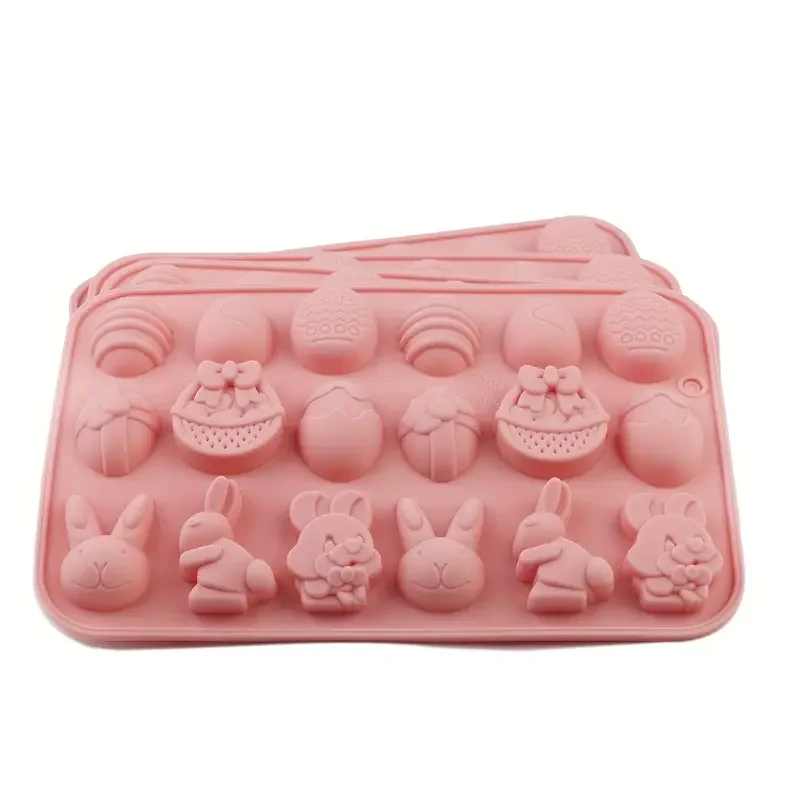 Silicone 18 Even Easter Egg Rabbit Candy Chocolate Mold Kitchen Handmade Homemade Cake Accessories Tool