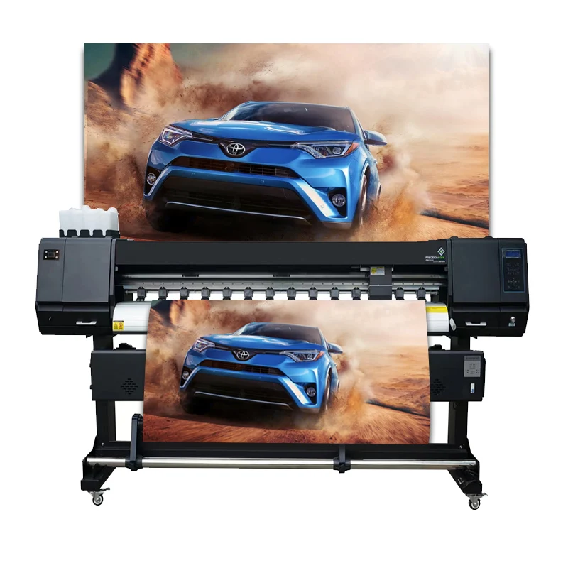2024 Hot eco solvent printer for 1.8m 1.5m use XP600/i3200 print head vinyl plotter single head Wide format printer