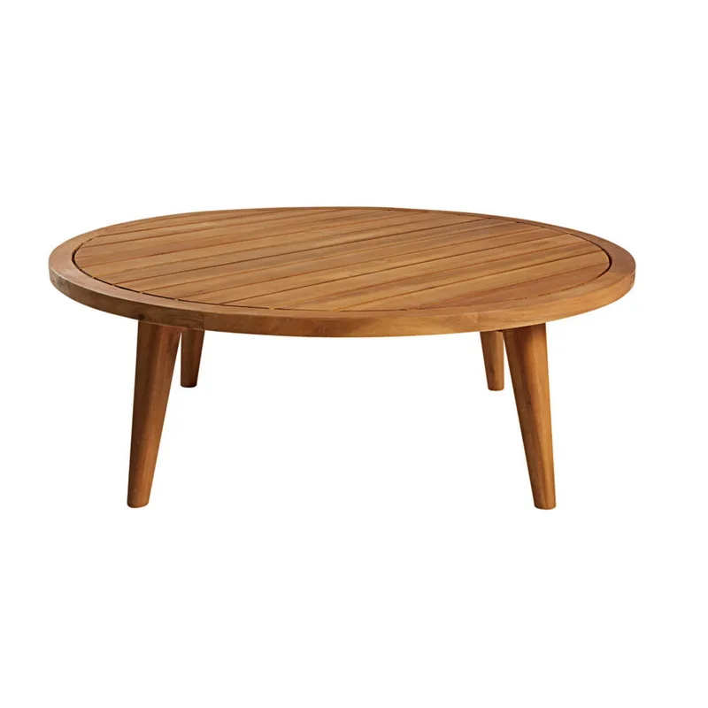 Patio Wooden Round Coffee Table Living Room Furniture High Quality Wood Best Seller Garden Table Cafe Furniture