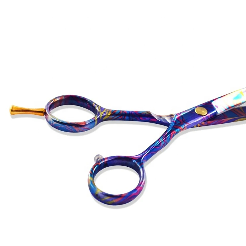 New Style 2024 Barber Scissors With Soft Handle Fashionable Hot Sale Hairdressing Cutting Multi Color Scissors