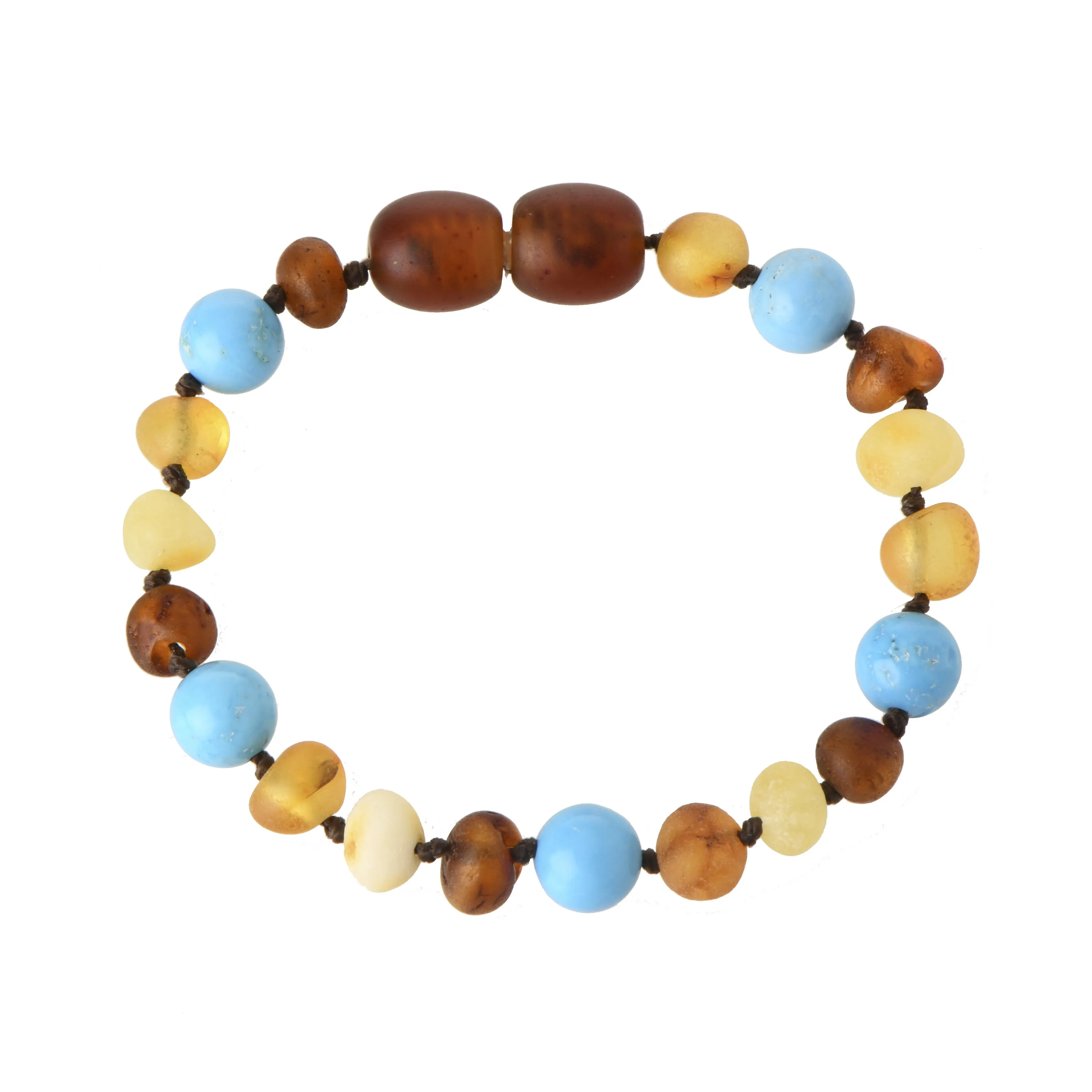 Baltic Amber Baroque Healing Bracelets ,Amber Bead and Gemstone Turquoise Bracelets , Various Sizes Baltic Amber Bracelets