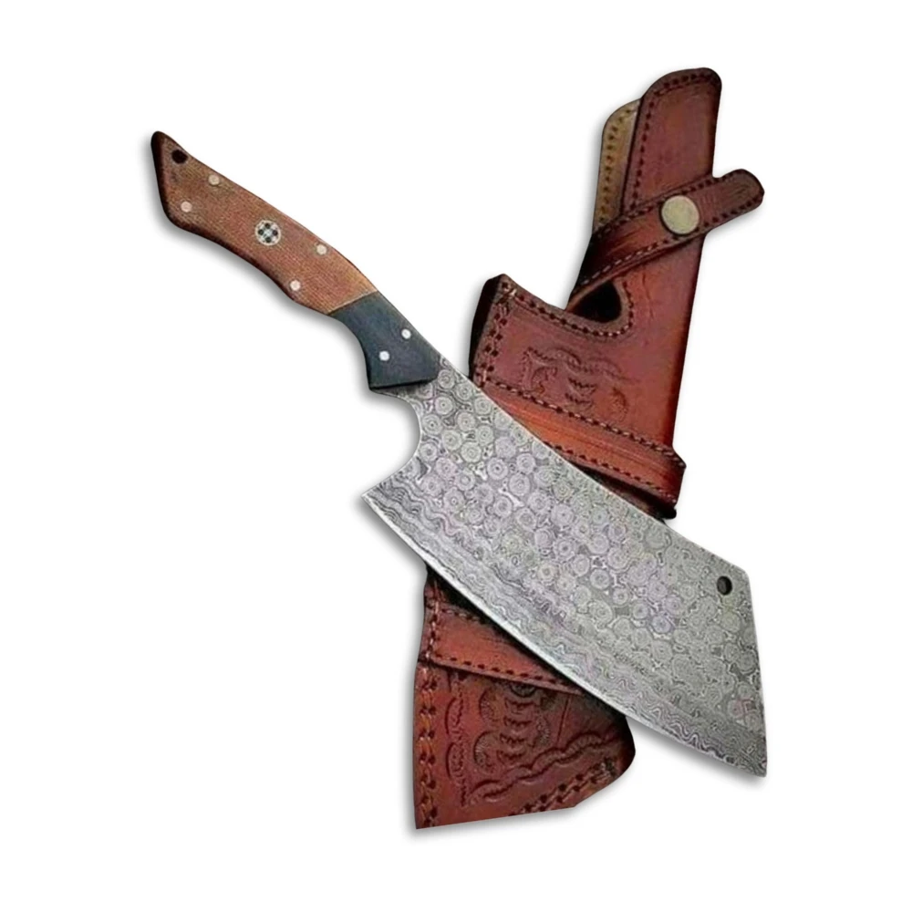 Cleaver Knife Handmade Damascus Chef Knife Meat Slicer Birthday Gift For Him Gift For Mother Kitchen Knife