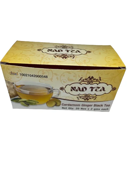 Healthy Cardamom Ginger Black Tea blended for refreshing and relaxing 100% Natural for boosting energy at wholesale price