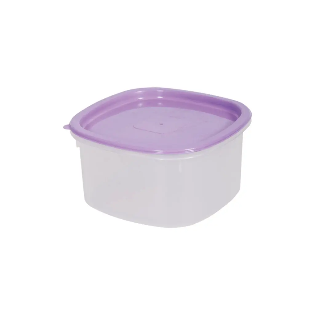 Multipurpose Space saving Plastic Square Storage Bin Box With Cover Storage Box Container W260 x D260 x H141 mm