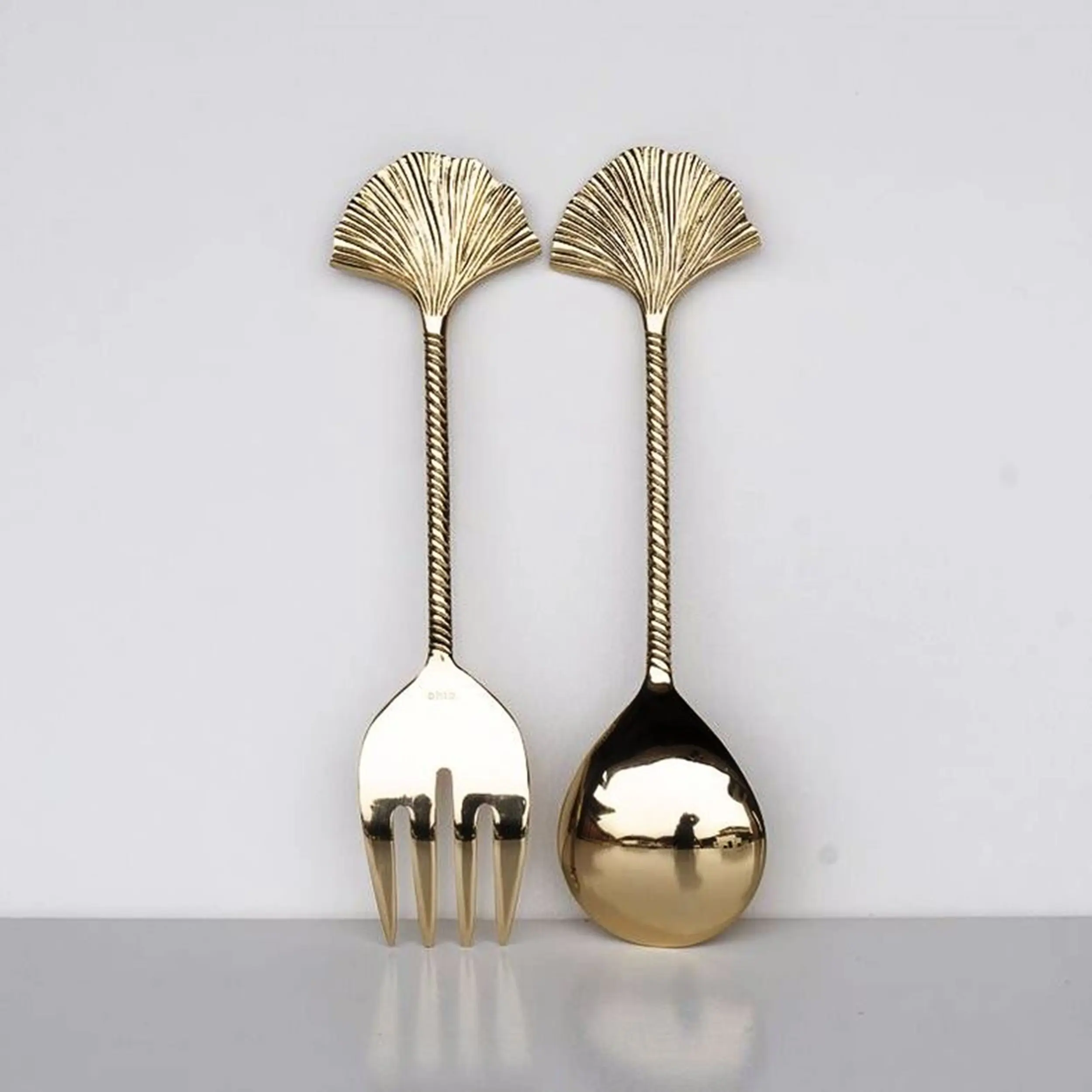 23 SALAD SERVER SET Elegant Stainless Steel BRASS COPPER with  Coating Individual Rainbow Gold Silver Platinum Color